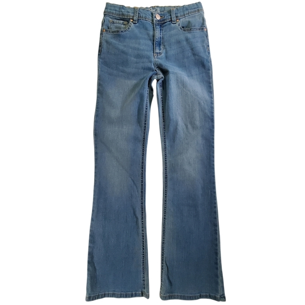 K1035 * Jordache Girls Classic Bootcut Jeans Medium Wash Size 14